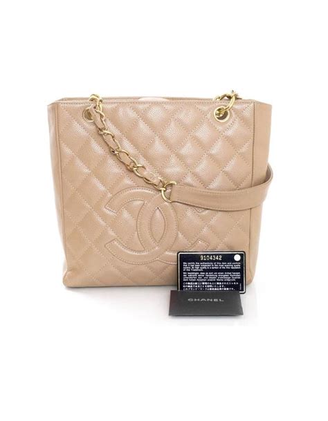 chanel petite shopping tote beige|chanel shopping tote price.